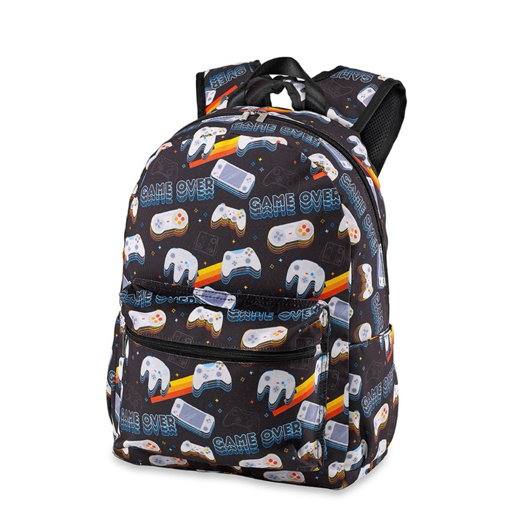 Top Trenz game over print backpack NWT